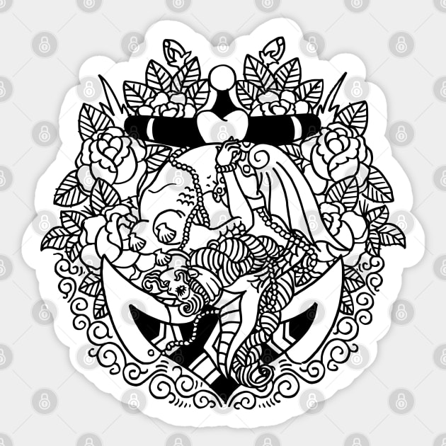 Mermaid Sticker by Don Chuck Carvalho